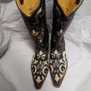 NWOT Women's Corral Lizard Inlay C2116 Cowboy Boots (8.5M)